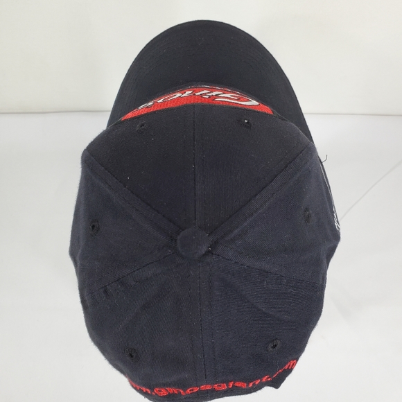 Gino's Burgers and Chicken Hat Black Embroidered Logo Adult Strapback Curve Bill - Picture 7 of 11